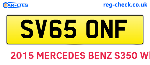 SV65ONF are the vehicle registration plates.