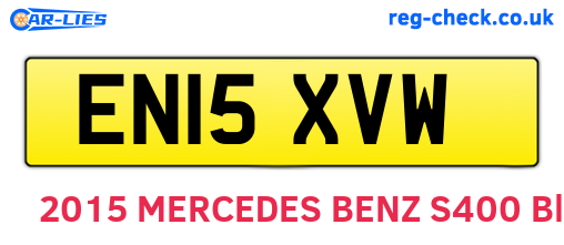 EN15XVW are the vehicle registration plates.