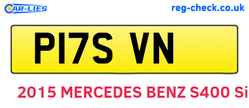 P17SVN are the vehicle registration plates.