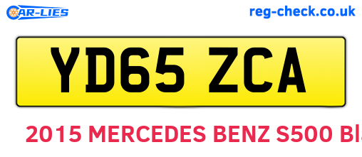 YD65ZCA are the vehicle registration plates.