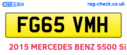 FG65VMH are the vehicle registration plates.