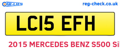 LC15EFH are the vehicle registration plates.
