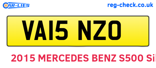 VA15NZO are the vehicle registration plates.