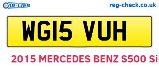 WG15VUH are the vehicle registration plates.