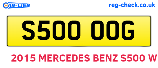 S500OOG are the vehicle registration plates.