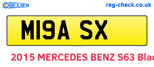M19ASX are the vehicle registration plates.