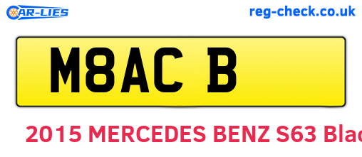 M8ACB are the vehicle registration plates.