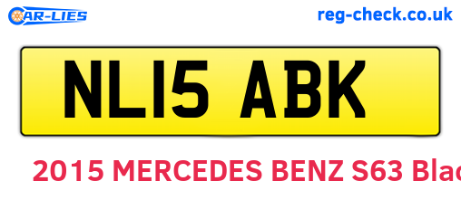 NL15ABK are the vehicle registration plates.