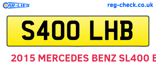 S400LHB are the vehicle registration plates.