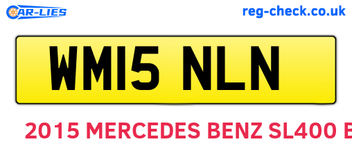 WM15NLN are the vehicle registration plates.