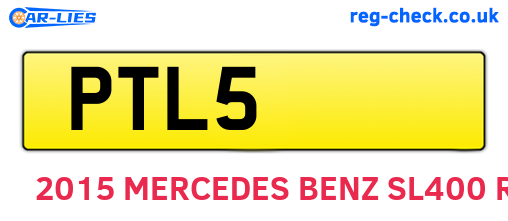 PTL5 are the vehicle registration plates.