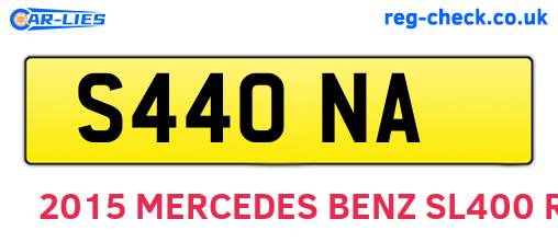 S44ONA are the vehicle registration plates.