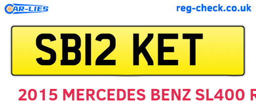 SB12KET are the vehicle registration plates.