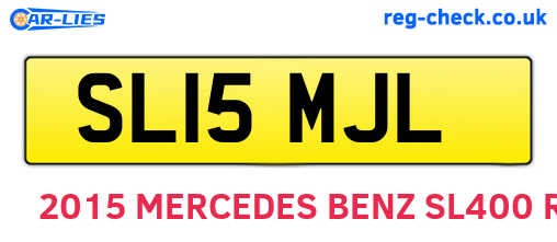 SL15MJL are the vehicle registration plates.