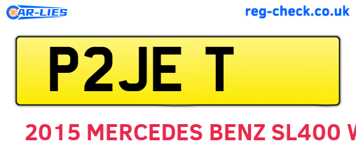 P2JET are the vehicle registration plates.