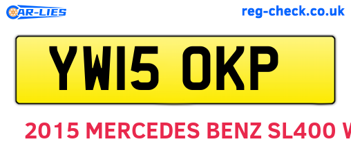 YW15OKP are the vehicle registration plates.