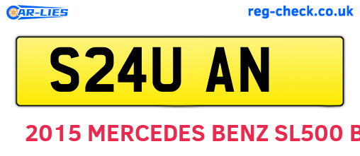 S24UAN are the vehicle registration plates.
