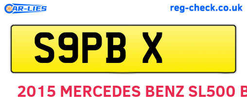 S9PBX are the vehicle registration plates.