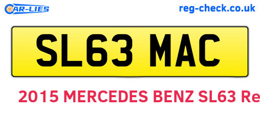 SL63MAC are the vehicle registration plates.