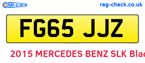 FG65JJZ are the vehicle registration plates.
