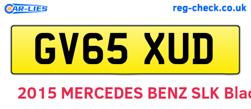 GV65XUD are the vehicle registration plates.