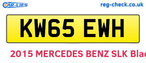KW65EWH are the vehicle registration plates.