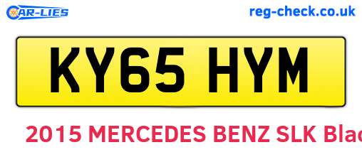 KY65HYM are the vehicle registration plates.