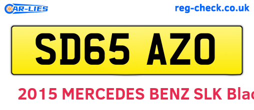 SD65AZO are the vehicle registration plates.