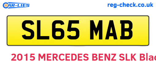 SL65MAB are the vehicle registration plates.