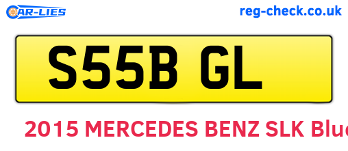 S55BGL are the vehicle registration plates.