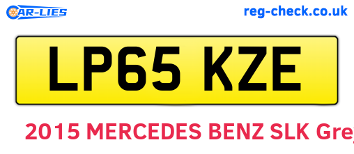 LP65KZE are the vehicle registration plates.