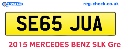 SE65JUA are the vehicle registration plates.