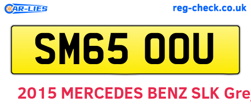 SM65OOU are the vehicle registration plates.