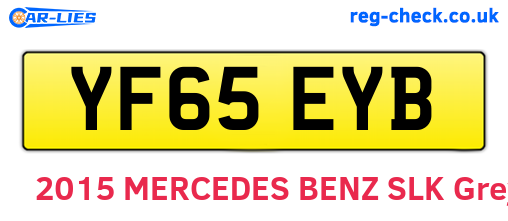 YF65EYB are the vehicle registration plates.