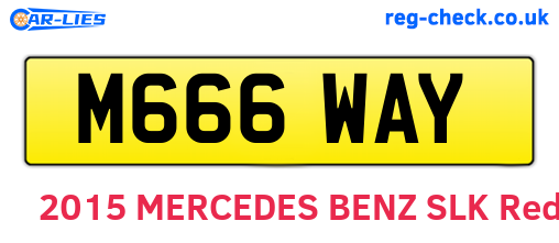 M666WAY are the vehicle registration plates.