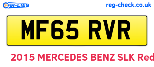 MF65RVR are the vehicle registration plates.
