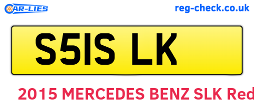 S51SLK are the vehicle registration plates.