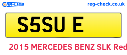 S5SUE are the vehicle registration plates.
