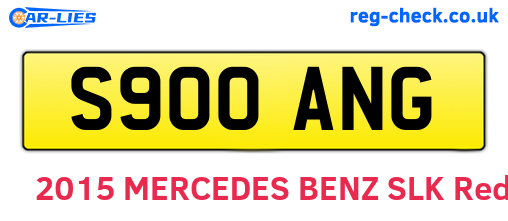 S900ANG are the vehicle registration plates.