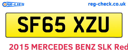 SF65XZU are the vehicle registration plates.