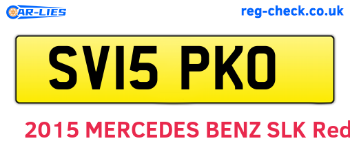 SV15PKO are the vehicle registration plates.