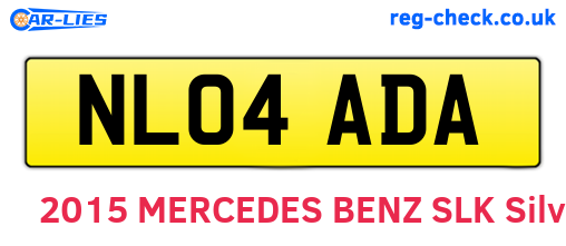 NL04ADA are the vehicle registration plates.