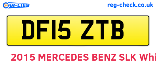 DF15ZTB are the vehicle registration plates.