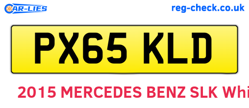 PX65KLD are the vehicle registration plates.