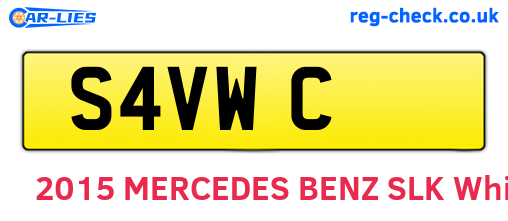 S4VWC are the vehicle registration plates.