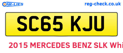 SC65KJU are the vehicle registration plates.