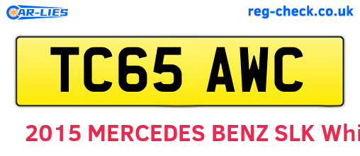 TC65AWC are the vehicle registration plates.