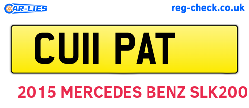 CU11PAT are the vehicle registration plates.