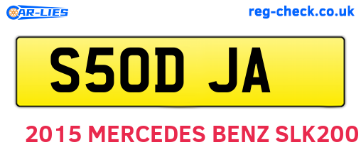 S50DJA are the vehicle registration plates.