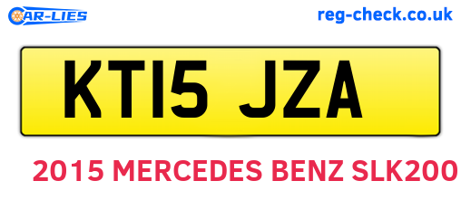 KT15JZA are the vehicle registration plates.